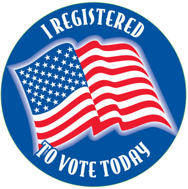 I Registered to Vote Today 2" Sticker